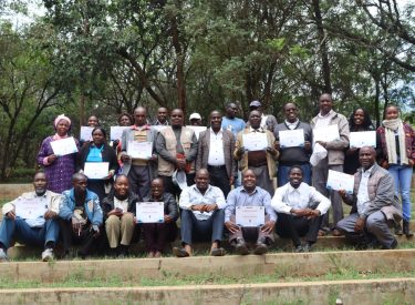 Certificates issued to the PHOs, CHAs, lead CHPs, interns and Program Staff after 5-day CLTS training. The training was graced by the Caritas Director and the CECM Health.