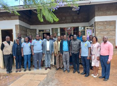 The Governor of Laikipia County, Joshua Irungu and his team from the respective departments meeting with the WASH Program team to show collaboration.